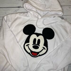 White Hoodie with Mickey Mouse Design